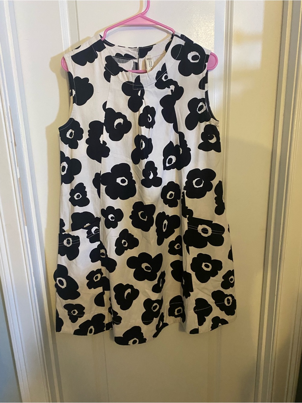 Uncle Frank Black & White Floral Sleeveless Dress
